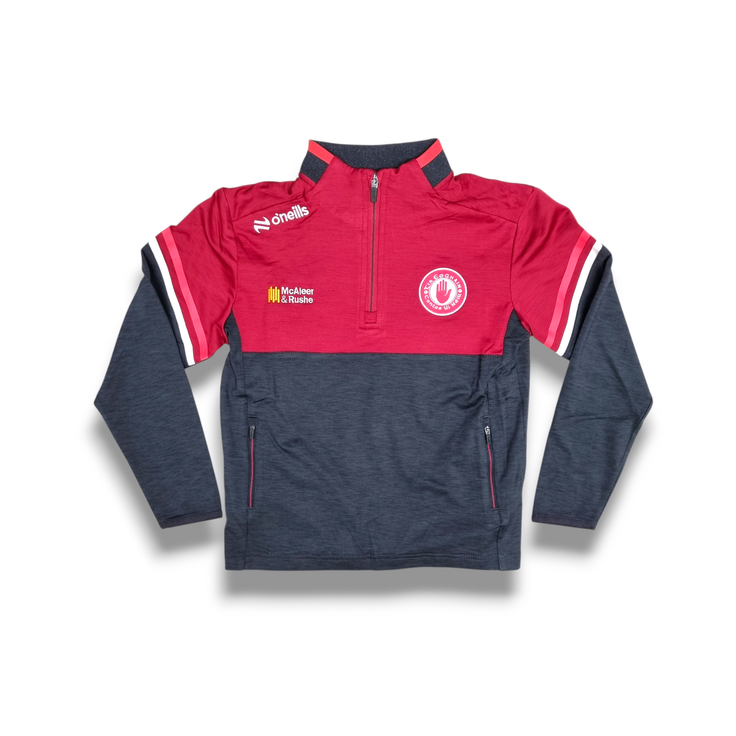 Tyrone GAA Sedona Half Zip Top - BLACK/RED - KIDS