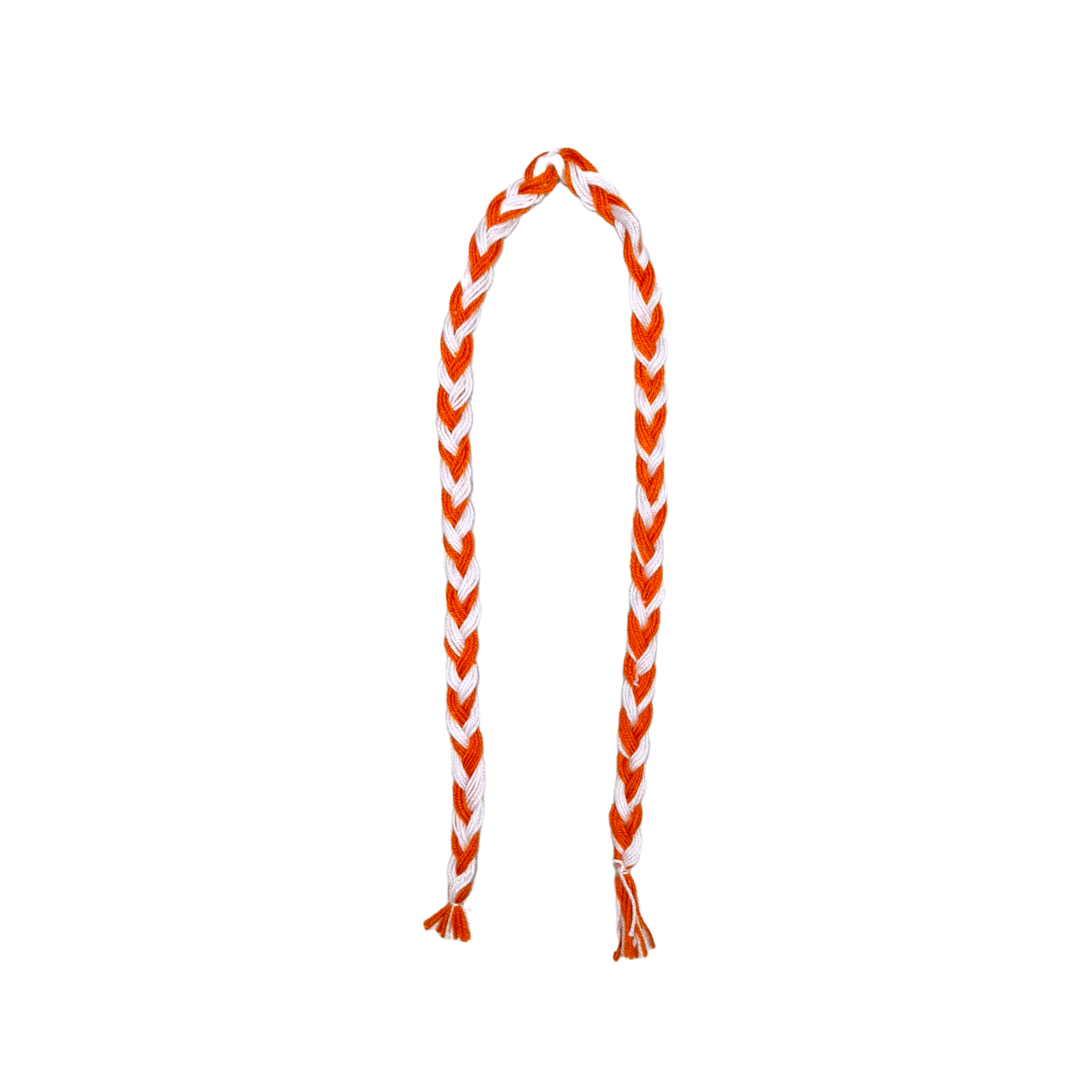 Wool Plait - Orange/White