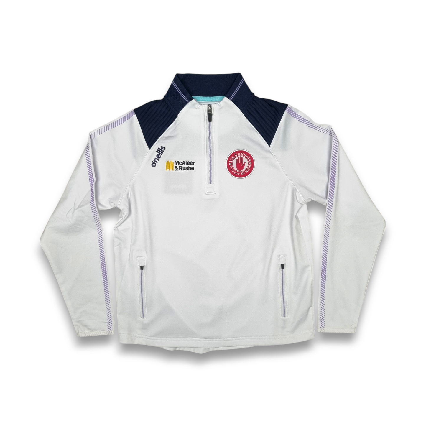Tyrone GAA Dynamo Brushed Half Zip Top - White - KIDS