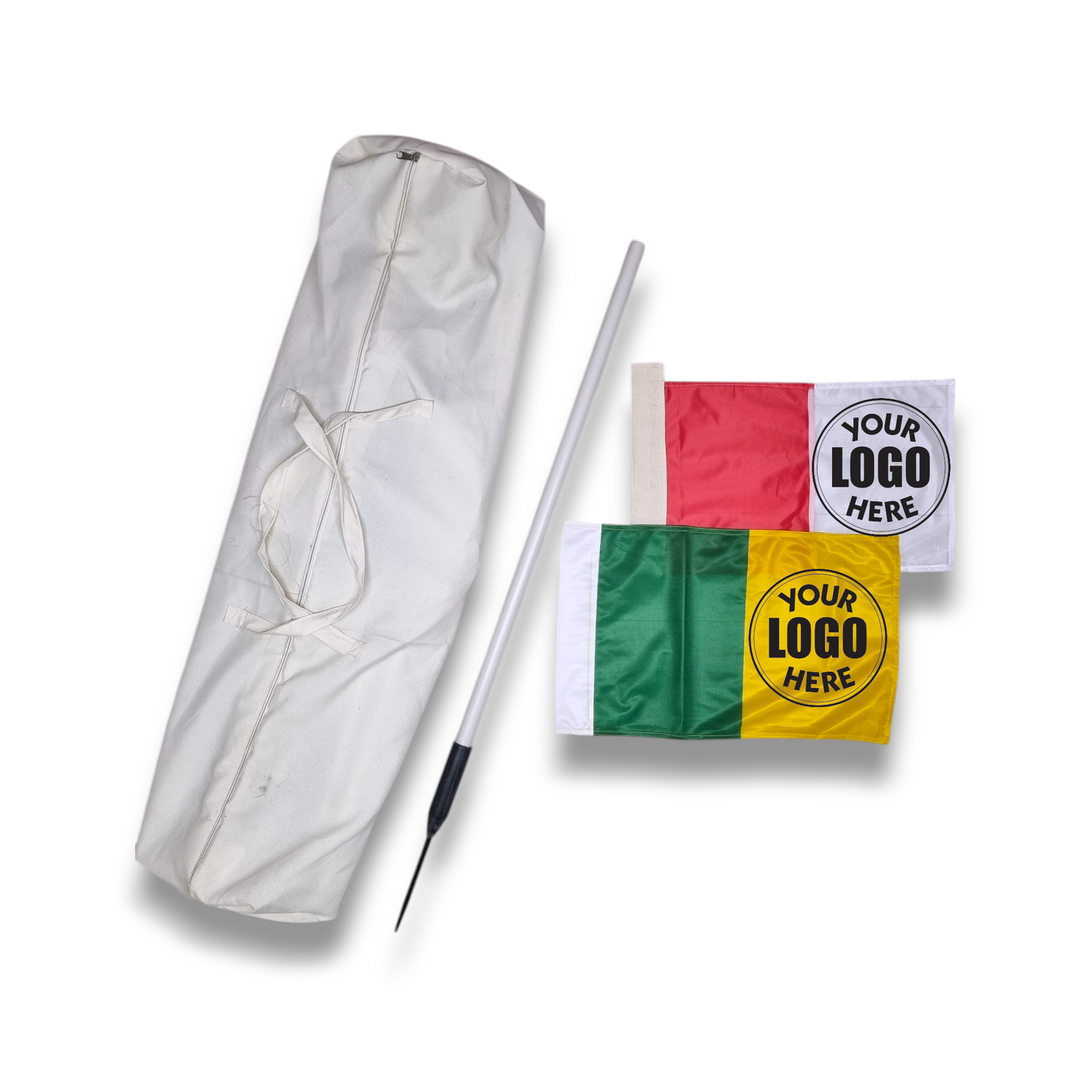 Set of Crested Pitch Flags with Flexi Poles