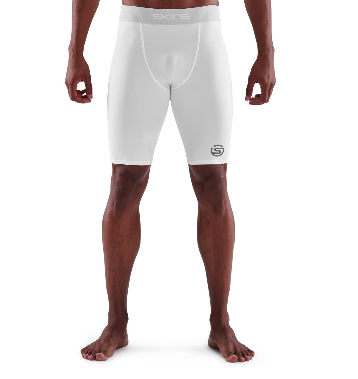 SKINS Series-1 Men's Compression Half Tights - White