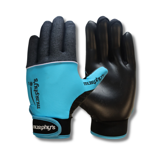 Murphy's Gaelic Gloves - V2 - Grey/Sky Blue - ADULTS