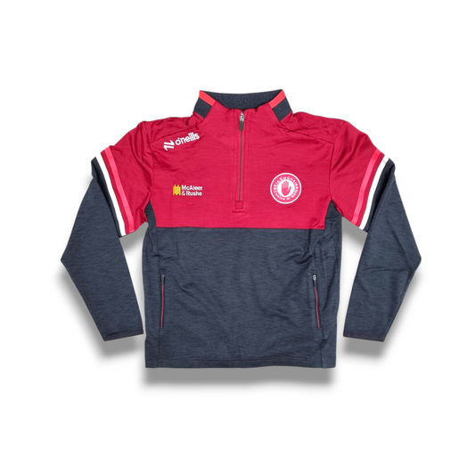 Tyrone GAA Sedona Half Zip Top - BLACK/RED - KIDS