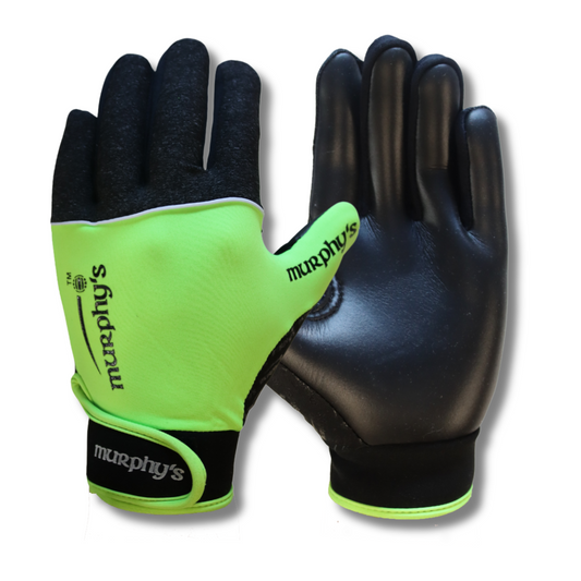 Murphy's Gaelic Gloves - V2 - Grey/Lime Green - ADULTS