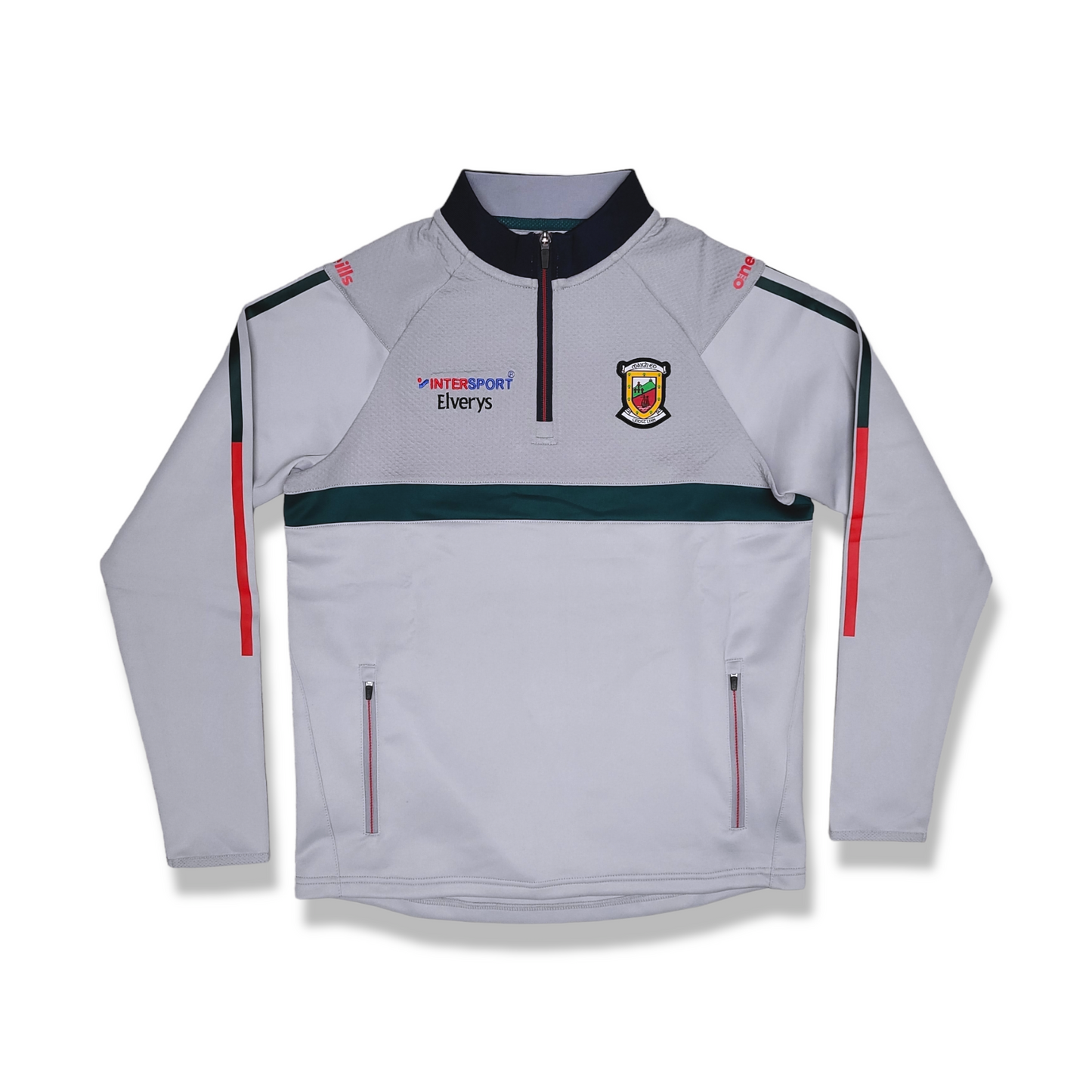 Mayo GAA Hybrid 1/4 Zip - ADULTS - Silver/Bottle