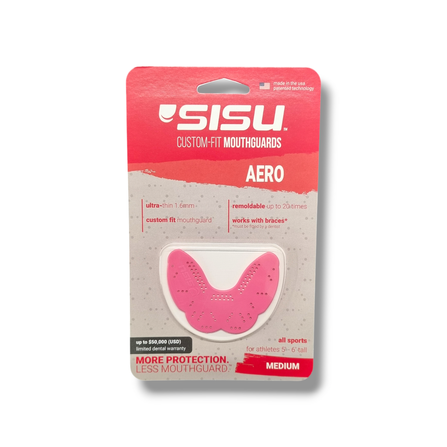 Sisu Aero Mouth Guard - Size Medium - Between 5 foot & 6 foot tall