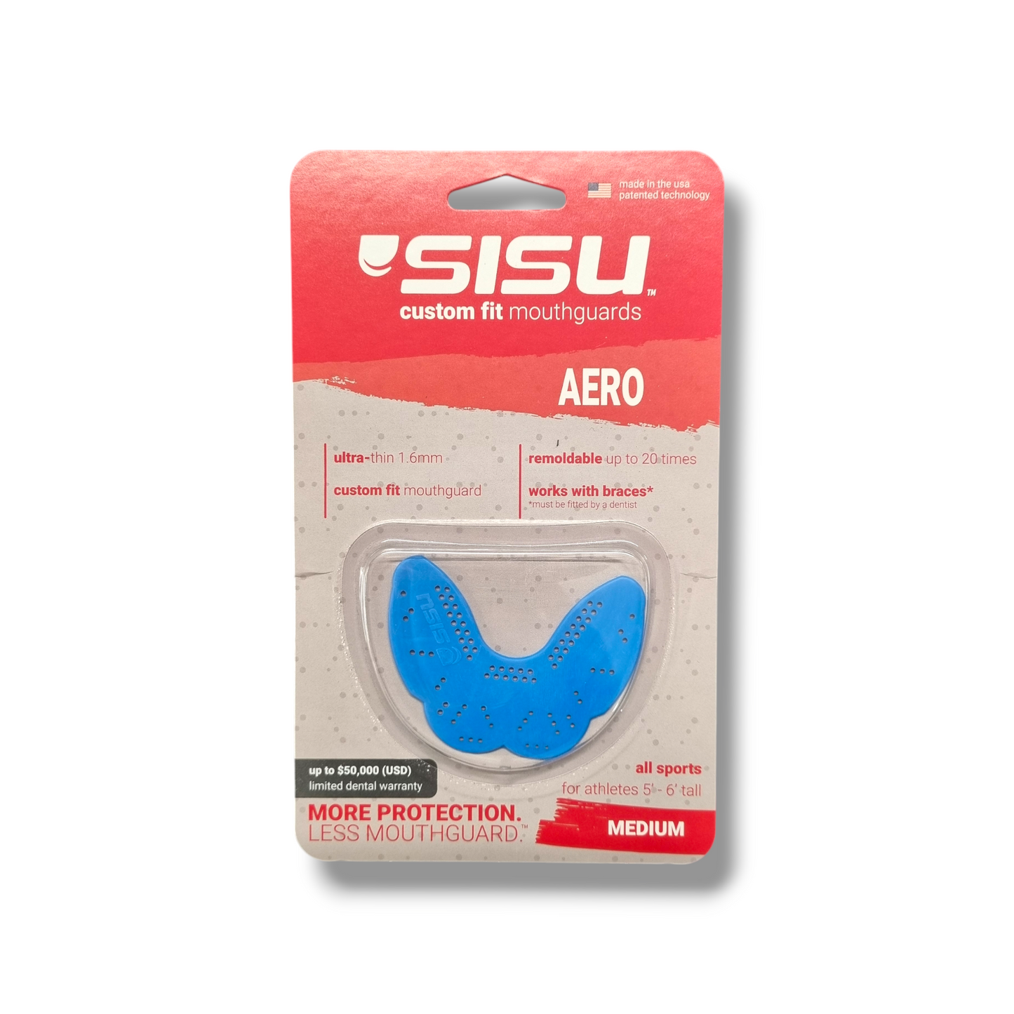 Sisu Aero Mouth Guard - Size Medium - Between 5 foot & 6 foot tall