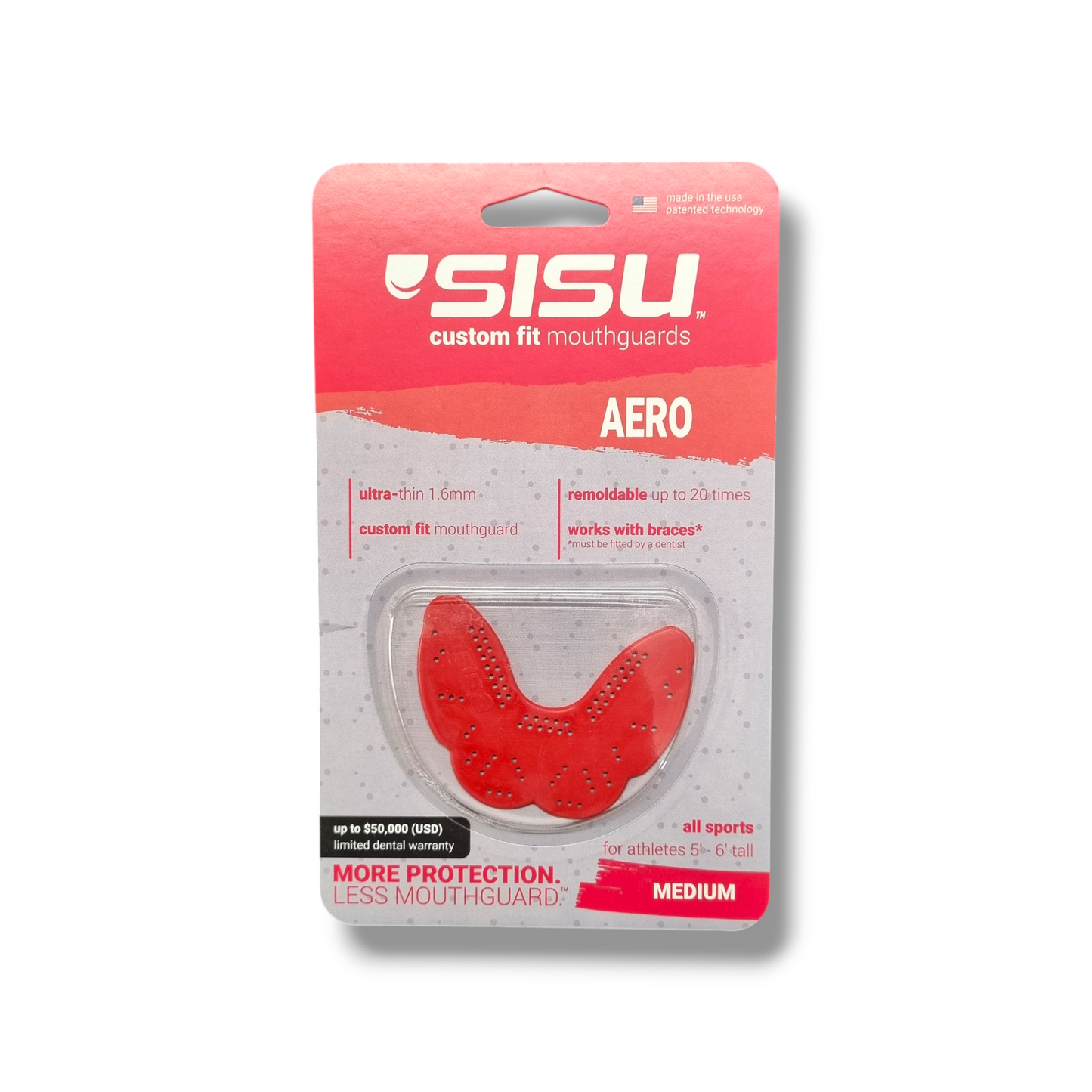 Sisu Aero Mouth Guard - Size Medium - Between 5 foot & 6 foot tall
