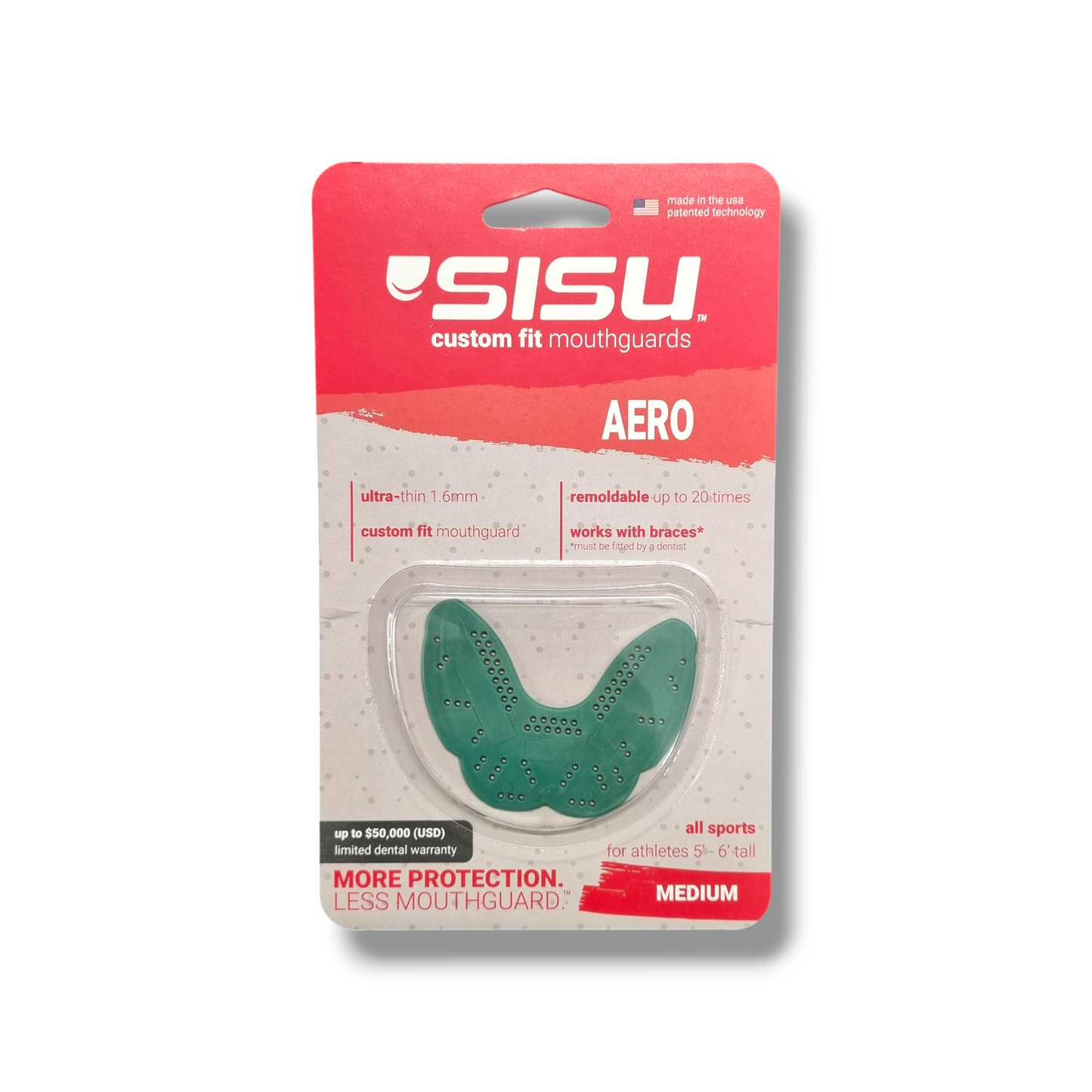 Sisu Aero Mouth Guard - Size Medium - Between 5 foot & 6 foot tall