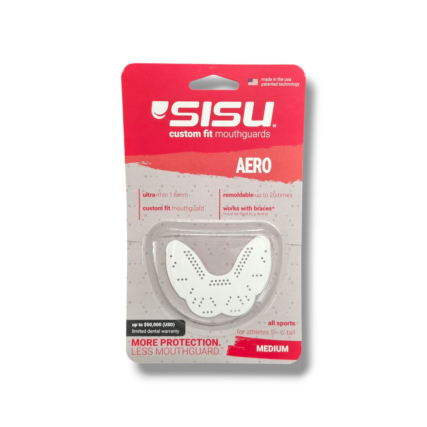 Sisu Aero Mouth Guard - Size Medium - Between 5 foot & 6 foot tall