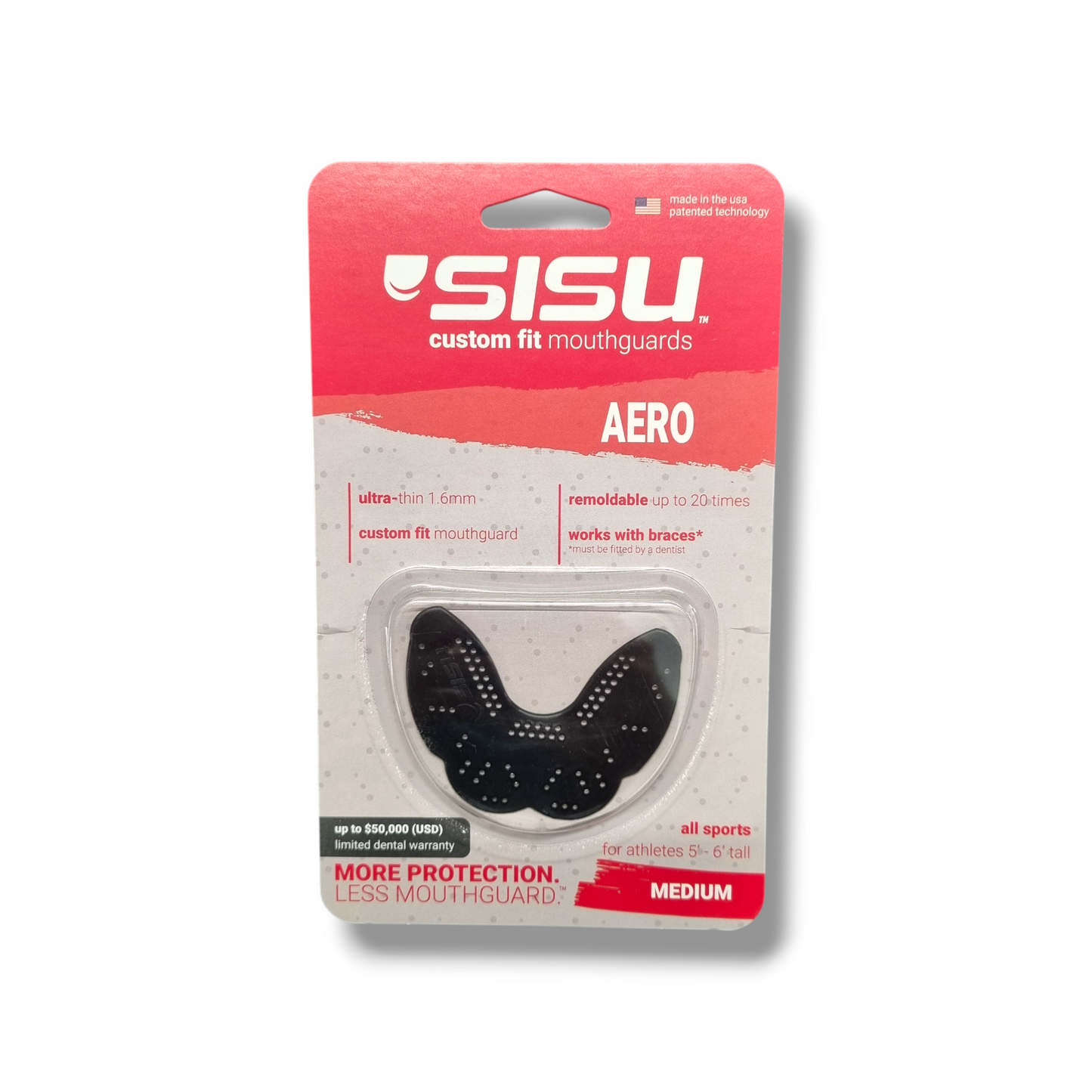 Sisu Aero Mouth Guard - Size Medium - Between 5 foot & 6 foot tall