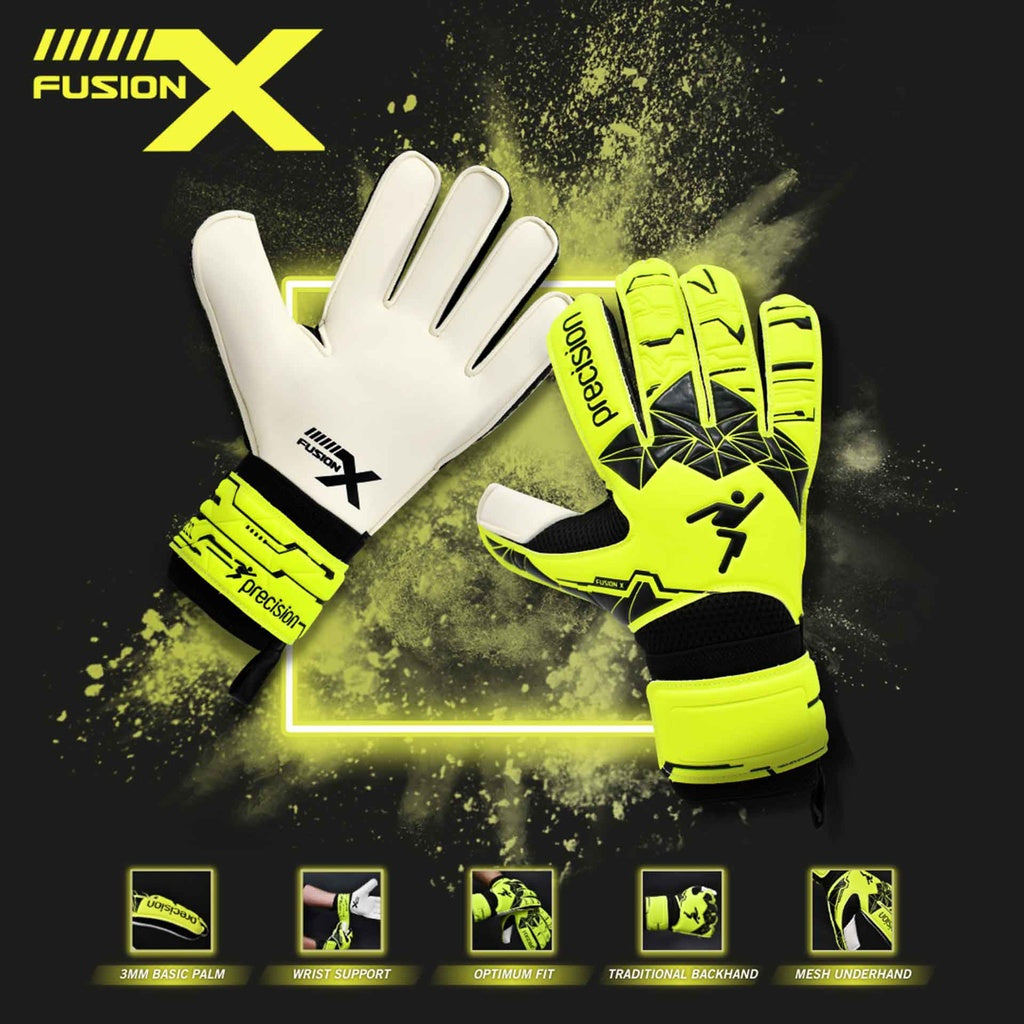 Precision Fusion X Flat Cut Essential GK Gloves - Youths