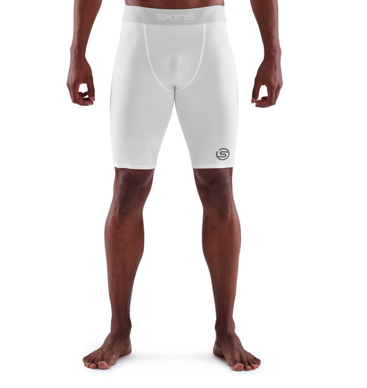 SKINS Series-1 Men's Compression Half Tights - White