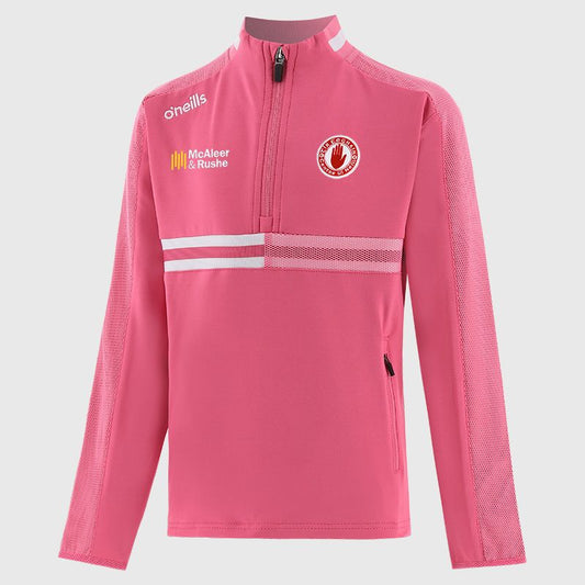 Tyrone GAA Nepal Brushed Half Zip Top - PINK - KIDS
